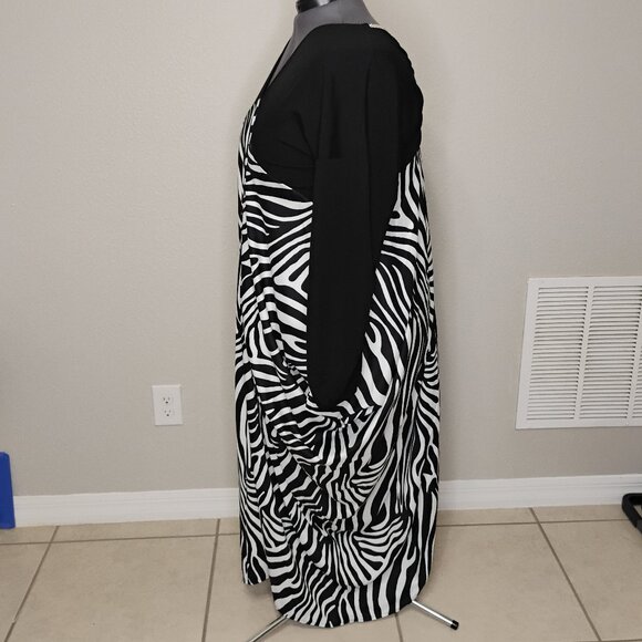 S-DEER Long Sleeve Zebra Pattern Dress – Size XL – New with Tags - Picture 5 of 16